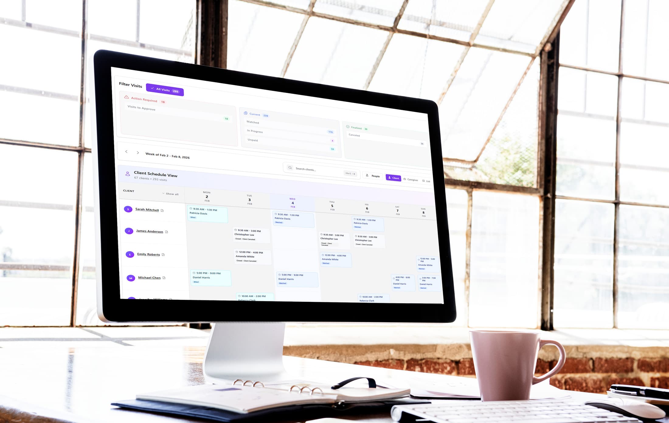 Referral coordination workflow in Omassist showing contractor model